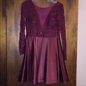 Maroon short formal dress